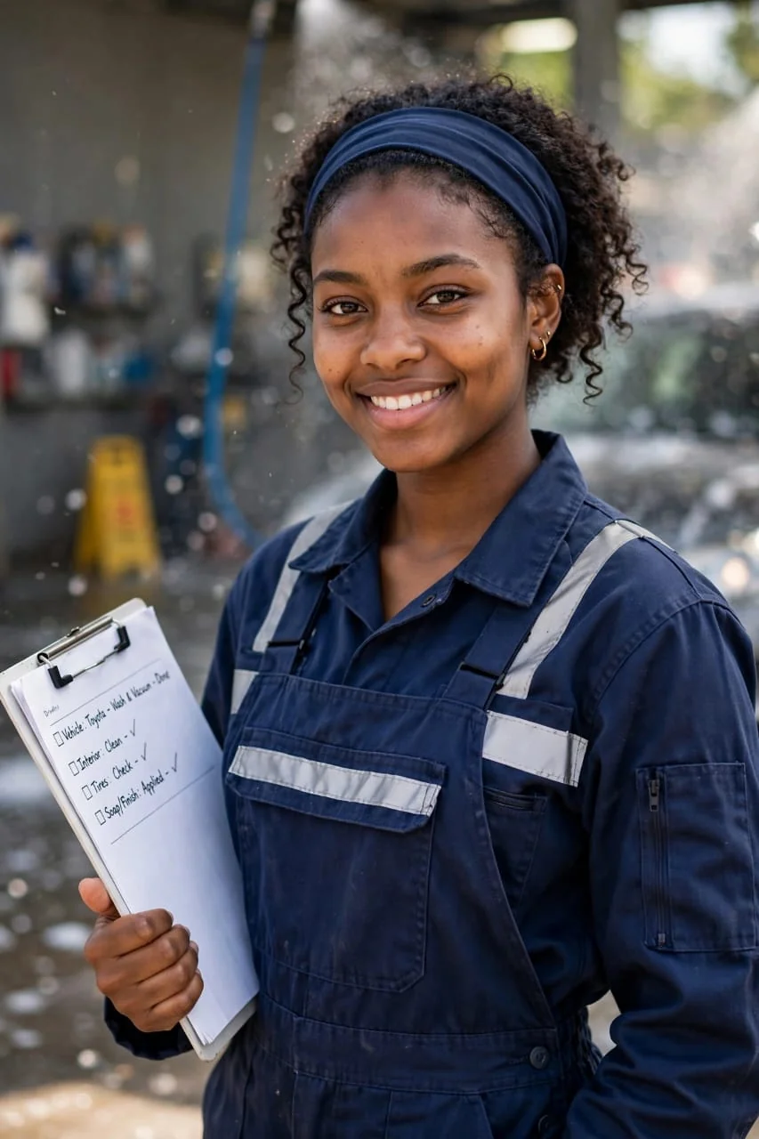 Young African adults in a job training workshop classroom